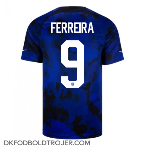 Billige Forenede Stater Jesus Ferreira #9 Udebane Fodboldtrøjer VM 2022 Kortærmet